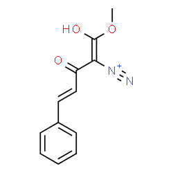 ChemSpider 2D Image | (1Z,4E)-1-Hydroxy-1-methoxy-3-oxo-5-phenyl-1,4-pentadiene-2-diazonium | C12H11N2O3