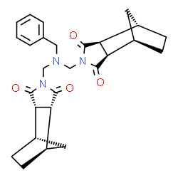ChemSpider 2D Image | (1R,2R,6S,7S,1'R,2'R,6'S,7'S)-4,4'-[(Benzylimino)bis(methylene)]bis(4-azatricyclo[5.2.1.0~2,6~]decane-3,5-dione) | C27H31N3O4