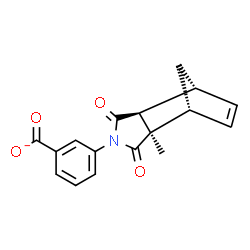 ChemSpider 2D Image | 3-[(1R,2R,6S,7R)-2-Methyl-3,5-dioxo-4-azatricyclo[5.2.1.0~2,6~]dec-8-en-4-yl]benzoate | C17H14NO4