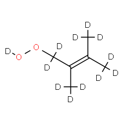 ChemSpider 2D Image | 2,3-Bis[(~2~H_3_)methyl](~2~H_5_)-2-buten-1-yl (~2~H)hydroperoxide | C6D12O2