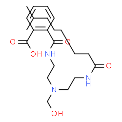 ChemSpider 2D Image | 2-({2-[(Hydroxymethyl){2-[(7-methyloctanoyl)amino]ethyl}amino]ethyl}carbamoyl)benzoic acid | C22H35N3O5