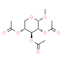 ChemSpider 2D Image | Methyl 2,3,4-tri-O-acetyl-alpha-D-xylopyranoside | C12H18O8
