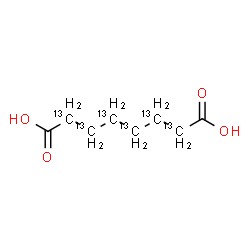 ChemSpider 2D Image | (2,3,4,5,6,7-~13~C_6_)Octanedioic acid | C213C6H14O4