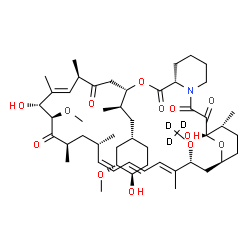 ChemSpider 2D Image | Rapamycin, 7-O-demethyl-7-O-(methyl-d3)-, (7R)- | C51H76D3NO13