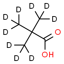 ChemSpider 2D Image | 2,2-Bis[(~2~H_3_)methyl](~2~H_3_)propanoic acid | C5HD9O2