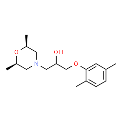 ChemSpider 2D Image | 1-[(2R,6S)-2,6-Dimethyl-4-morpholinyl]-3-(2,5-dimethylphenoxy)-2-propanol | C17H27NO3