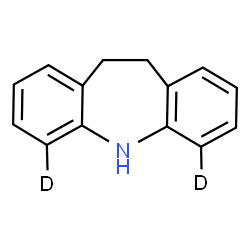 ChemSpider 2D Image | (4,6-~2~H_2_)-10,11-Dihydro-5H-dibenzo[b,f]azepine | C14H11D2N