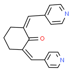 ChemSpider 2D Image | (2Z,6Z)-2,6-Bis(4-pyridinylmethylene)cyclohexanone | C18H16N2O