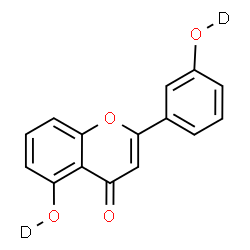 ChemSpider 2D Image | 5-(~2~H)Hydroxy-2-[3-(~2~H)hydroxyphenyl]-4H-chromen-4-one | C15H8D2O4