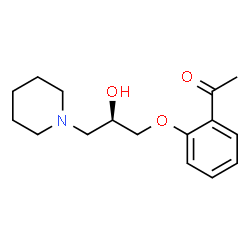 ChemSpider 2D Image | 1-{2-[(2R)-2-Hydroxy-3-(1-piperidinyl)propoxy]phenyl}ethanone | C16H23NO3