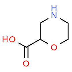 ChemSpider 2D Image | 2-Morpholinecarboxylic acid | C5H9NO3