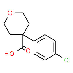 ChemSpider 2D Image | 4-(4-chlorophenyl)oxane-4-carboxylic acid | C12H13ClO3