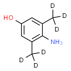 ChemSpider 2D Image | 4-Amino-3,5-bis[(~2~H_3_)methyl]phenol | C8H5D6NO
