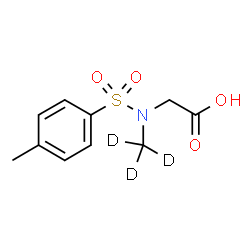 ChemSpider 2D Image | N-(~2~H_3_)Methyl-N-[(4-methylphenyl)sulfonyl]glycine | C10H10D3NO4S