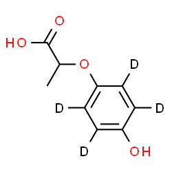 ChemSpider 2D Image | 2-{[4-Hydroxy(~2~H_4_)phenyl]oxy}propanoic acid | C9H6D4O4