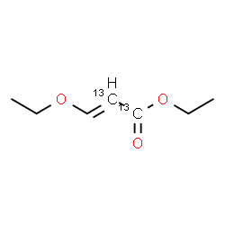 ChemSpider 2D Image | Ethyl (2E)-3-ethoxy(1,2-~13~C_2_)-2-propenoate | C513C2H12O3
