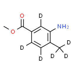 ChemSpider 2D Image | Methyl 3-amino-4-(~2~H_3_)methyl(~2~H_3_)benzoate | C9H5D6NO2