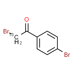 ChemSpider 2D Image | 2-Bromo-1-(4-bromophenyl)(2-~13~C)ethanone | C713CH6Br2O