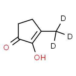 ChemSpider 2D Image | 2-Hydroxy-3-(~2~H_3_)methyl-2-cyclopenten-1-one | C6H5D3O2