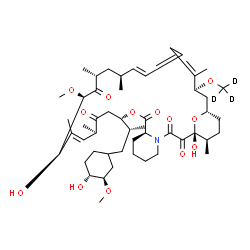 ChemSpider 2D Image | (1R,9S,12S,15R,16E,18R,19R,21R,23S,24E,30S,32S,35R)-1,18-Dihydroxy-12-{(2R)-1-[(3R,4R)-4-hydroxy-3-methoxycyclohexyl]-2-propanyl}-19-methoxy-15,17,21,23,29,35-hexamethyl-30-[(~2~H_3_)methyloxy]-11,36-
dioxa-4-azatricyclo[30.3.1.0~4,9~]hexatriaconta-16,24,26,28-tetraene-2,3,10,14,20-pentone | C51H76D3NO13