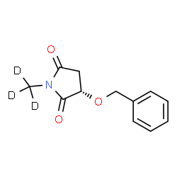 ChemSpider 2D Image | (3S)-3-(Benzyloxy)-1-(~2~H_3_)methyl-2,5-pyrrolidinedione | C12H10D3NO3