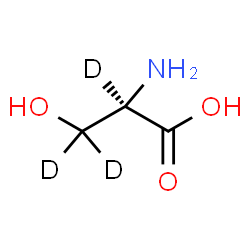 ChemSpider 2D Image | D-(2,3,3-~2~H_3_)Serine | C3H4D3NO3