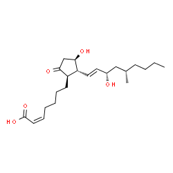 ChemSpider 2D Image | (2Z)-7-{(1R,2R,3R)-3-Hydroxy-2-[(1E,3S,5S)-3-hydroxy-5-methyl-1-nonen-1-yl]-5-oxocyclopentyl}-2-heptenoic acid (non-preferred name) | C22H36O5