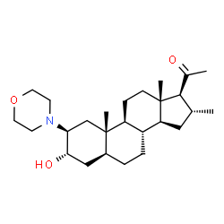 ChemSpider 2D Image | (2beta,3alpha,5alpha,16alpha)-3-Hydroxy-16-methyl-2-(4-morpholinyl)pregnan-20-one | C26H43NO3