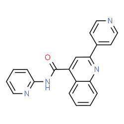 ChemSpider 2D Image | N-(2-Pyridinyl)-2-(4-pyridinyl)-4-quinolinecarboxamide | C20H14N4O