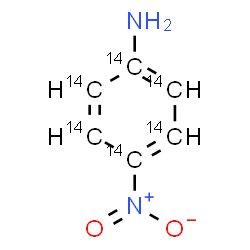 ChemSpider 2D Image | 4-Nitro(~14~C_6_)aniline | 14C6H6N2O2