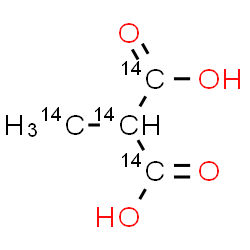ChemSpider 2D Image | (~14~C)Methyl(~14~C_3_)propanedioic acid | 14C4H6O4