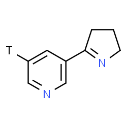 ChemSpider 2D Image | 3-(3,4-Dihydro-2H-pyrrol-5-yl)(5-~3~H)pyridine | C9H9TN2