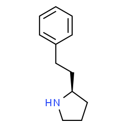 ChemSpider 2D Image | (2S)-2-(2-Phenylethyl)pyrrolidine | C12H17N
