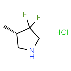 ChemSpider 2D Image | (4S)-3,3-Difluoro-4-methylpyrrolidine hydrochloride (1:1) | C5H10ClF2N