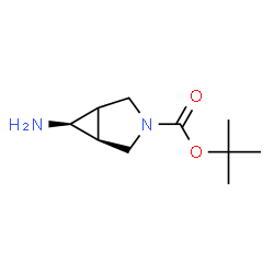 ChemSpider 2D Image | 2-Methyl-2-propanyl (1S)-6-amino-3-azabicyclo[3.1.0]hexane-3-carboxylate | C10H18N2O2