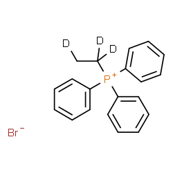 ChemSpider 2D Image | (1,1,2-~2~H_3_)Ethyl(triphenyl)phosphonium bromide | C20H17D3BrP