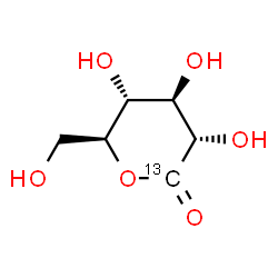 ChemSpider 2D Image | (3S,4R,5R,6S)-3,4,5-Trihydroxy-6-(hydroxymethyl)(2-~13~C)tetrahydro-2H-pyran-2-one (non-preferred name) | C513CH10O6