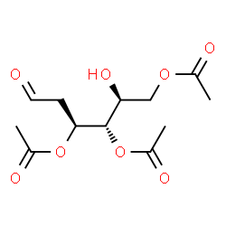 ChemSpider 2D Image | 3,4,6-Tri-O-acetyl-2-deoxy-L-arabino-hexose | C12H18O8