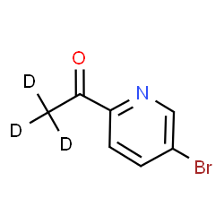 ChemSpider 2D Image | 1-(5-Bromo-2-pyridinyl)(~2~H_3_)ethanone | C7H3D3BrNO