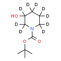 ChemSpider 2D Image | 2-Methyl-2-propanyl 3-hydroxy-1-(~2~H_9_)piperidinecarboxylate | C10H10D9NO3