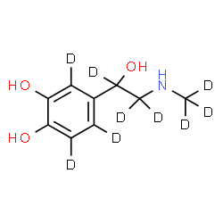 ChemSpider 2D Image | 4-{1-Hydroxy-2-[(~2~H_3_)methylamino](~2~H_3_)ethyl}-1,2-(~2~H_3_)benzenediol | C9H4D9NO3
