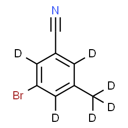 ChemSpider 2D Image | 3-Bromo-5-(~2~H_3_)methyl(~2~H_3_)benzonitrile | C8D6BrN
