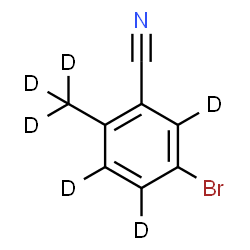 ChemSpider 2D Image | 5-Bromo-2-(~2~H_3_)methyl(~2~H_3_)benzonitrile | C8D6BrN