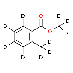 ChemSpider 2D Image | (~2~H_3_)Methyl 2-(~2~H_3_)methyl(~2~H_4_)benzoate | C9D10O2