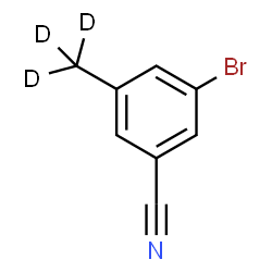 ChemSpider 2D Image | 3-Bromo-5-(~2~H_3_)methylbenzonitrile | C8H3D3BrN