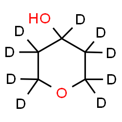 ChemSpider 2D Image | (~2~H_9_)Tetrahydro-2H-pyran-4-ol | C5HD9O2