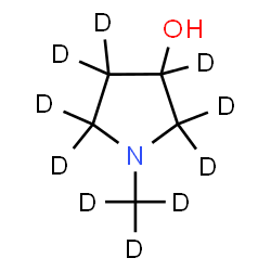 ChemSpider 2D Image | 1-(~2~H_3_)Methyl-3-(~2~H_7_)pyrrolidinol | C5HD10NO