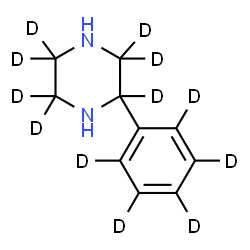 ChemSpider 2D Image | 2-(~2~H_5_)Phenyl(2,3,3,5,5,6,6-~2~H_7_)piperazine | C10H2D12N2