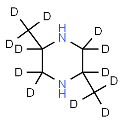 ChemSpider 2D Image | 2,5-Bis[(~2~H_3_)methyl](2,3,3,5,6,6-~2~H_6_)piperazine | C6H2D12N2
