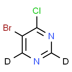 ChemSpider 2D Image | 5-Bromo-4-chloro(~2~H_2_)pyrimidine | C4D2BrClN2